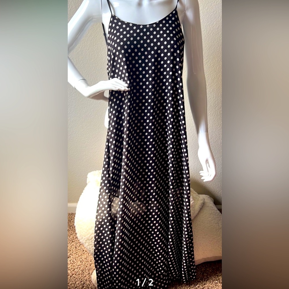Black and white polka dot dress